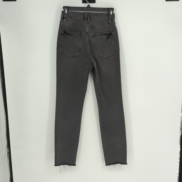 00630 Good American Slim Leg Denim Jeans Gray Size 0/25 classic preppy punk - Picture 2 of 9